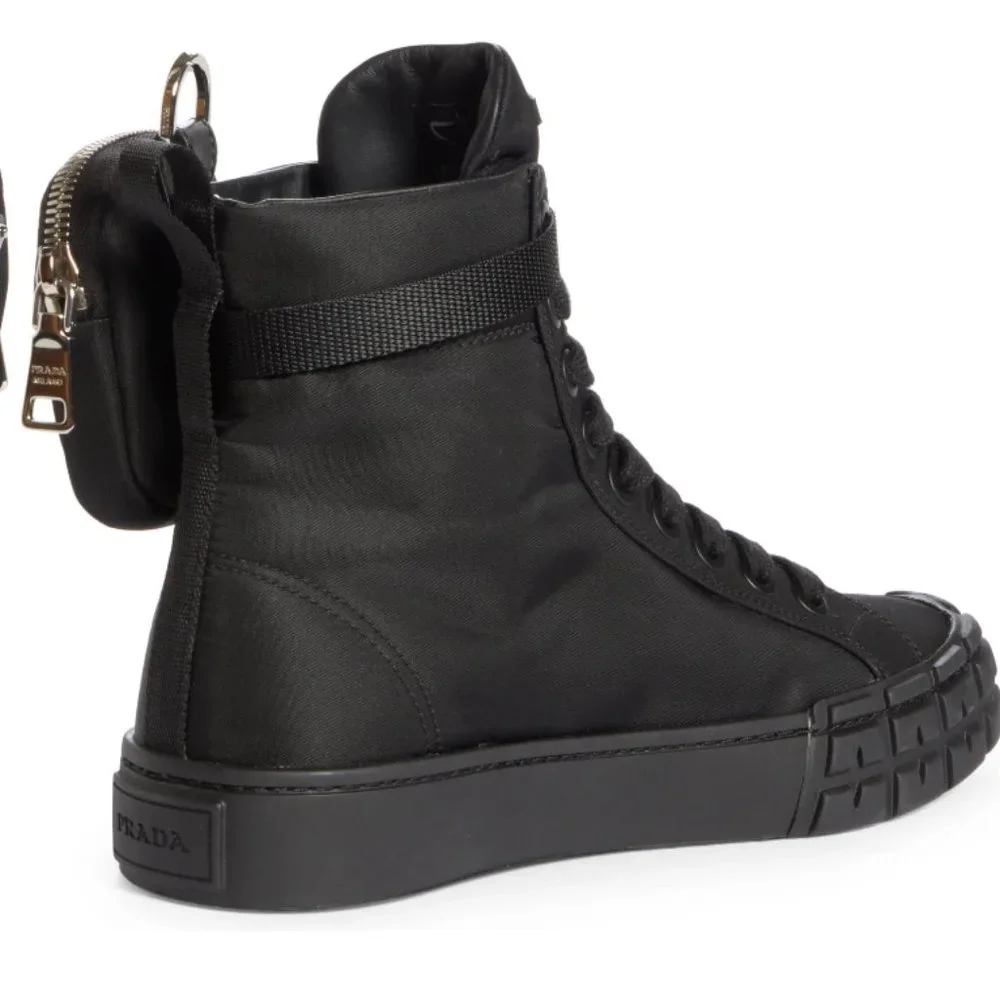 NWT Prada Wheel High Top Sneaker Size 37.5 - Picture 6 of 9